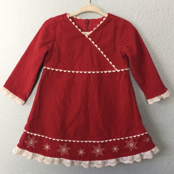 Hanna Andersson Other - Hanna Andersson corduroy lace Christmas dress